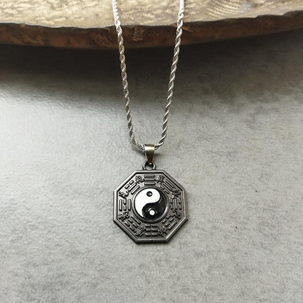 Stainless Steel Yin Yang Touch Necklace (Yin Yang Type-1)