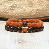 Rudraksha and Karungali Couple Bracelet