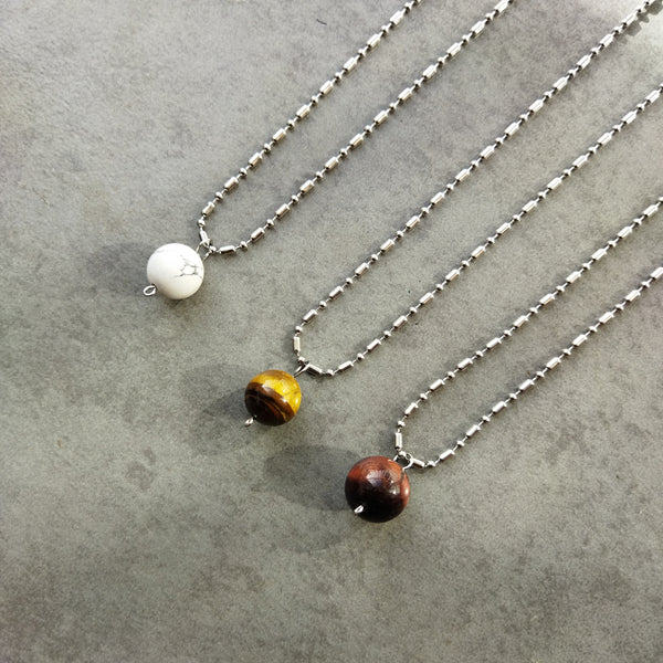 Healing Stone Stainless-steel Necklace