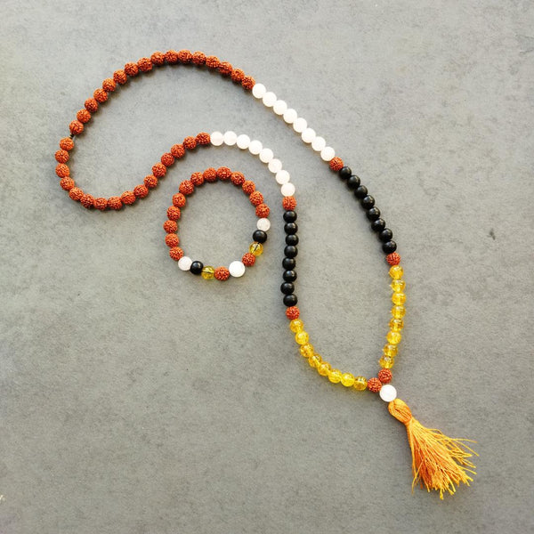RudraRose Celestial Mala - Protection | Love | Wealth - Free Bracelet