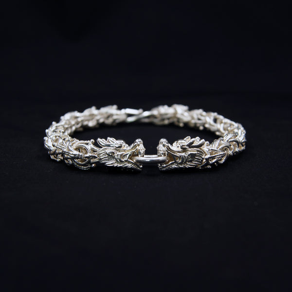 Guardian Dragons' Silver Bracelet