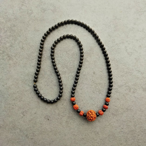 Original Rudraksha & Karungali Harmony Fusion-Use as a Mala or Bracelet