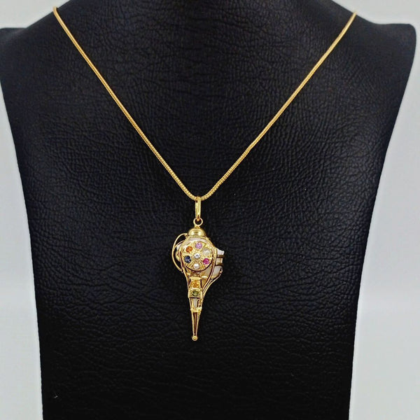 Navaratna Walampuri Pendant or Necklace
