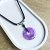 Amethyst Donut Pendant Necklace