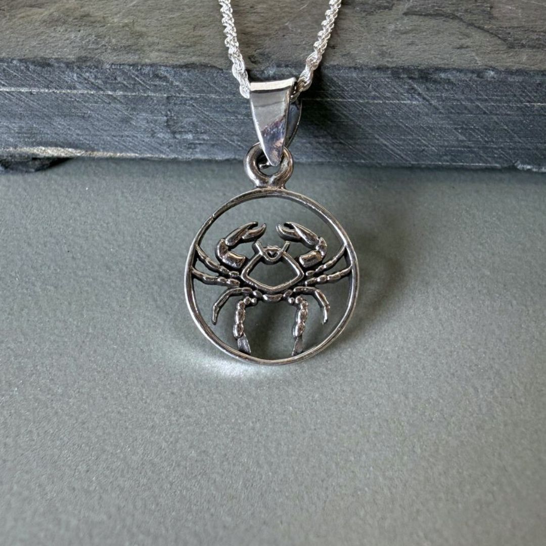 Crab of Fortune- 925 sterling Silver Pendant