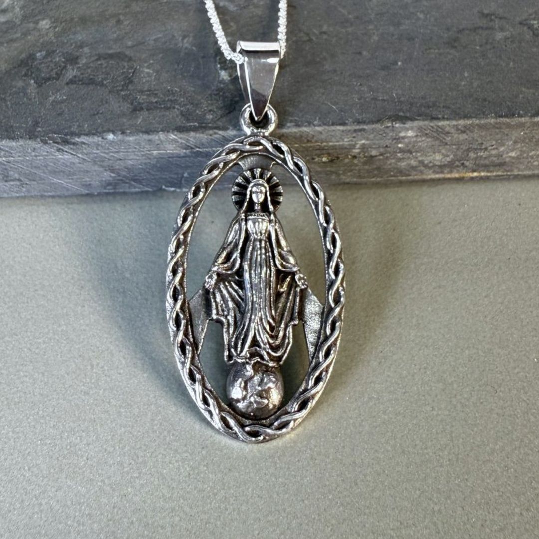 Mother Mary- 925 sterling Silver Pendant