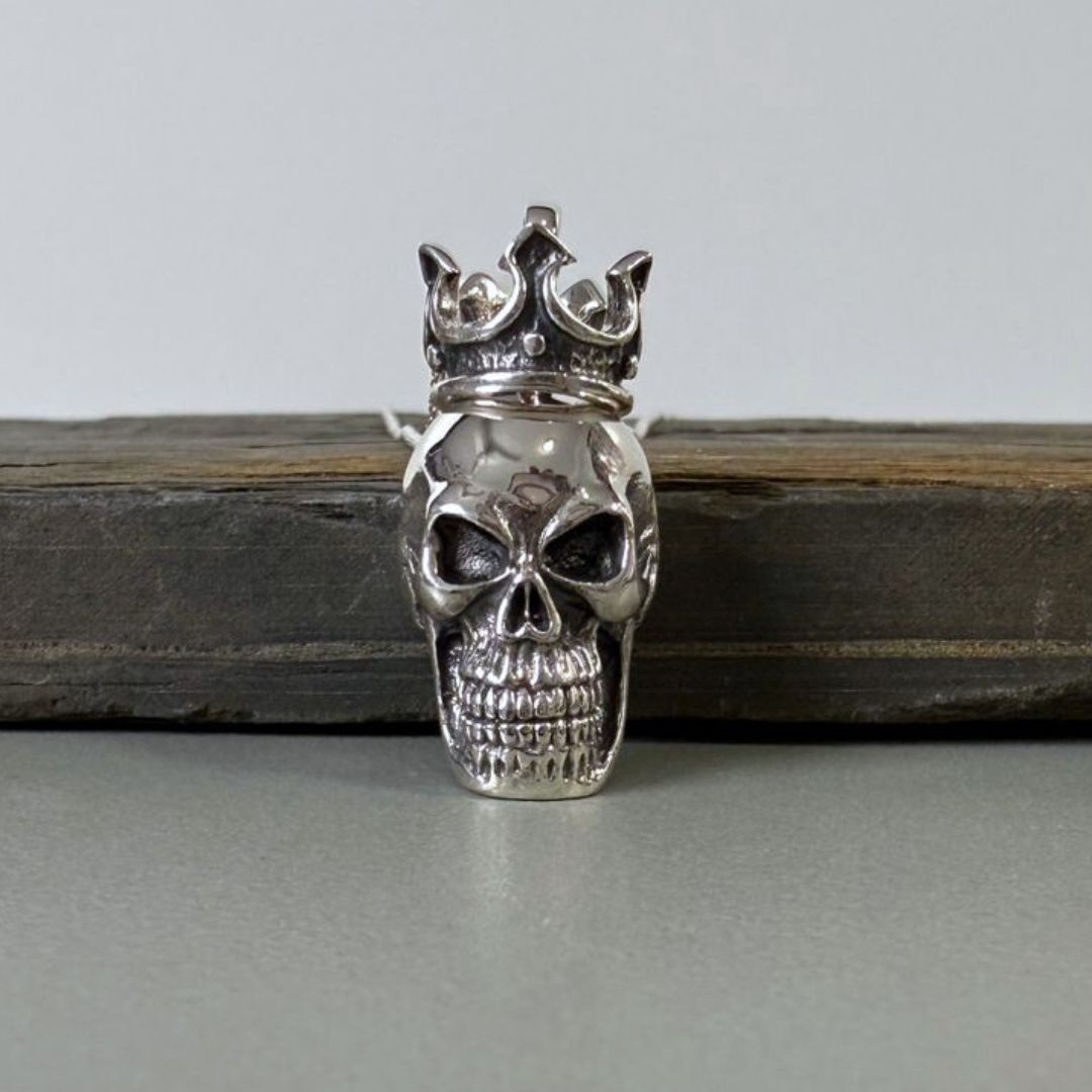 Skull King 925 Sterling Silver Pendant