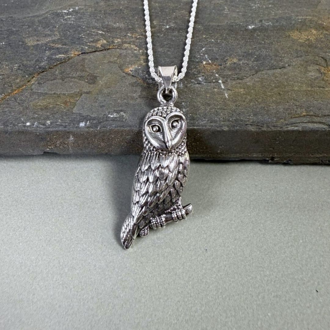 Owl of Eternity- 925 sterling Silver Pendant