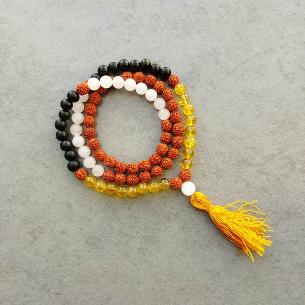 RudraRose Celestial Mala - Protection | Love | Wealth - Free Bracelet