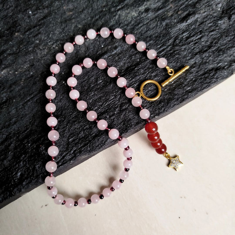 Passionate Love Attraction Rose Quartz Necklace