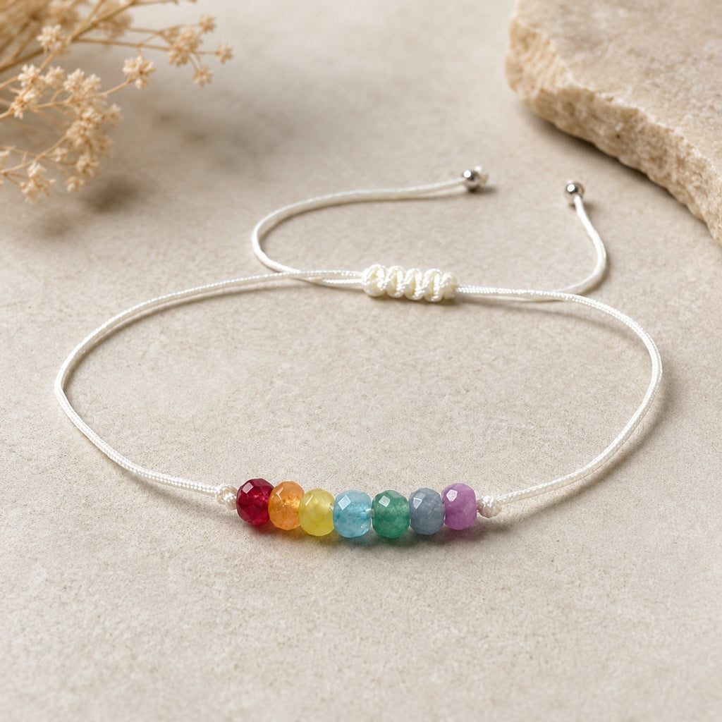 7 Chakra String Bracelet and Anklet