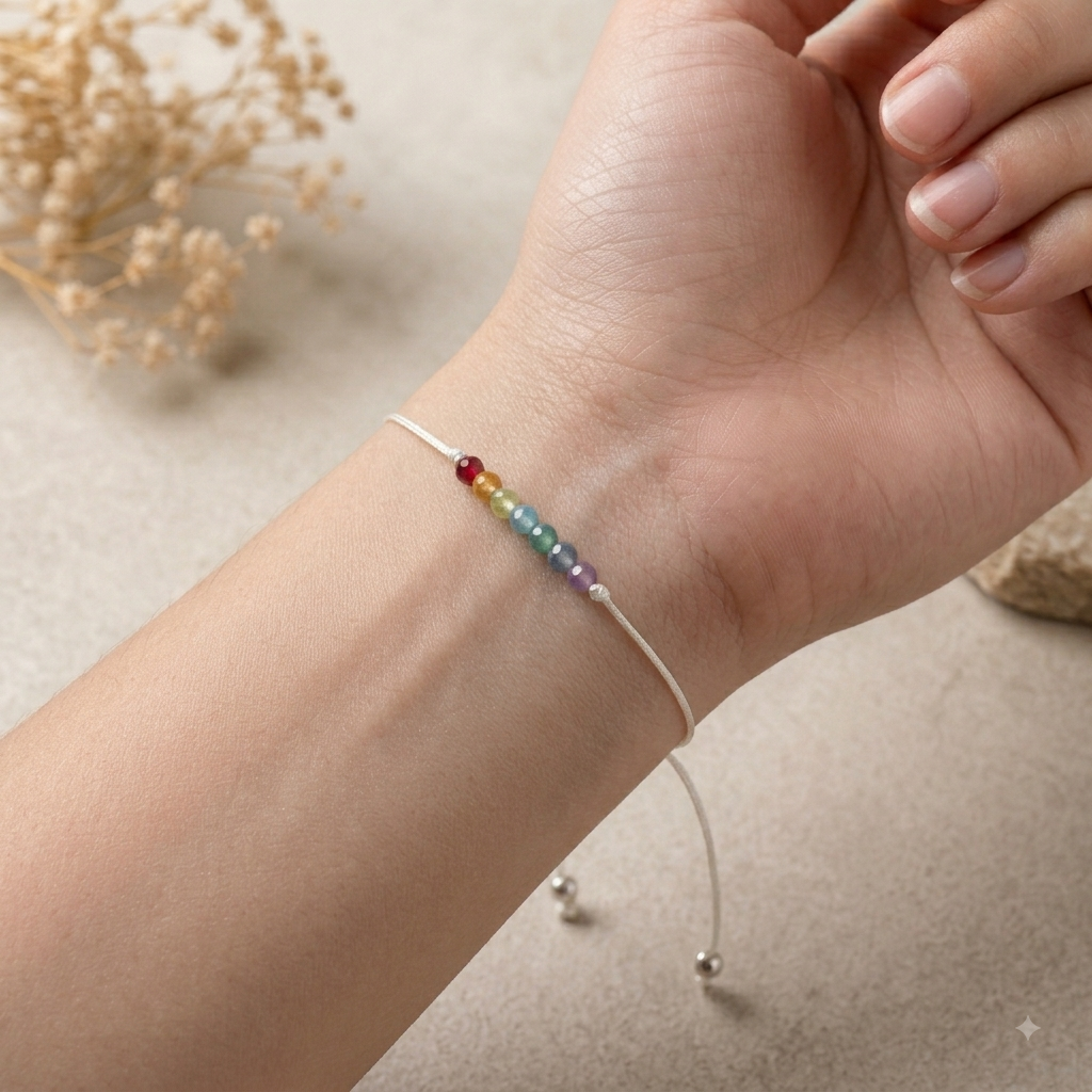 7 Chakra String Bracelet and Anklet
