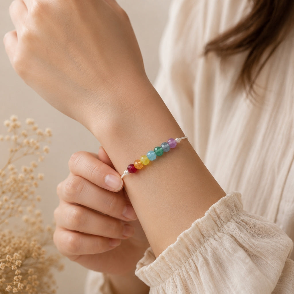 7 Chakra String Bracelet and Anklet