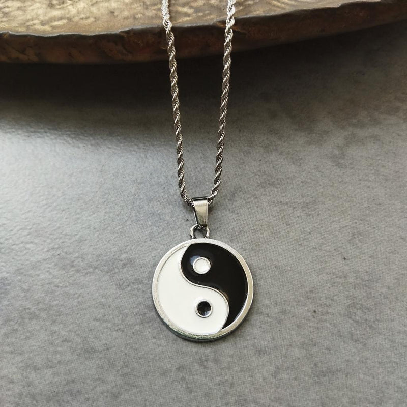 Stainless Steel Zen Fusion Necklace (Yin Yang type-2)