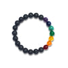 Seven Chakra Lava Bracelet