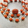 108 bead Original Rudraksha & Padigam (Clear Quartz) Power Mala-Use as a Bracelet or Mala