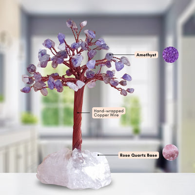 Enhance attraction & emotional bonds - Amethyst Tree