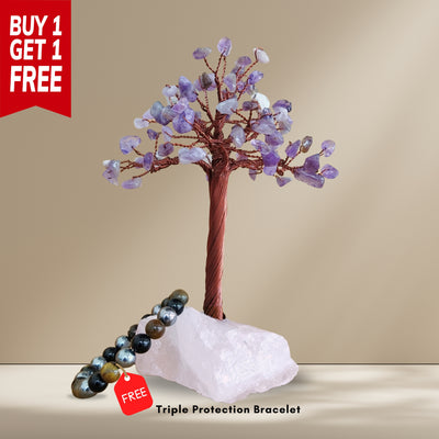 Enhance attraction & emotional bonds - Amethyst Tree