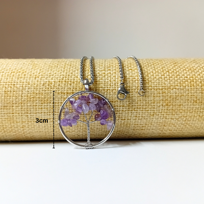 Tree of Life Pendant - Amethyst