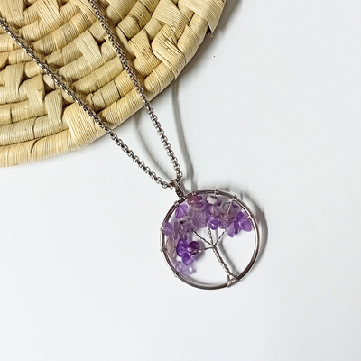 Tree of Life Pendant - Amethyst