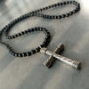 Black Onyx Tranquility Cross necklace