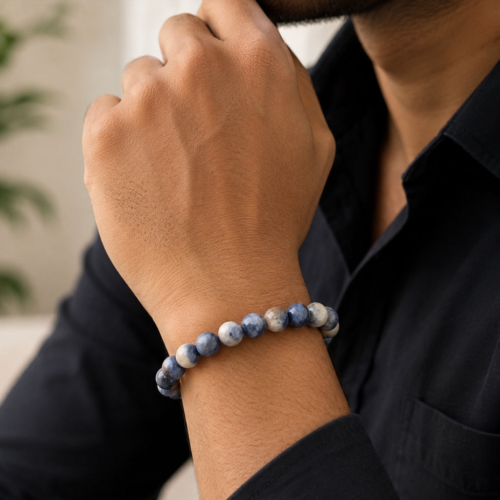 Sodalite Stone Bracelet - Think Clearly. Speak Confidently.