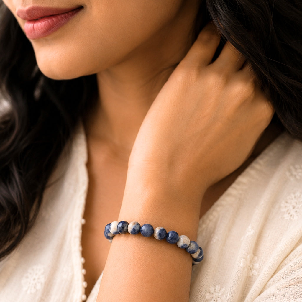 Sodalite Stone Bracelet - Think Clearly. Speak Confidently.