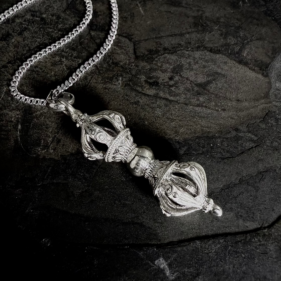 Vajra Power Pendant / Necklace - 925 Silver (Hand-Made)