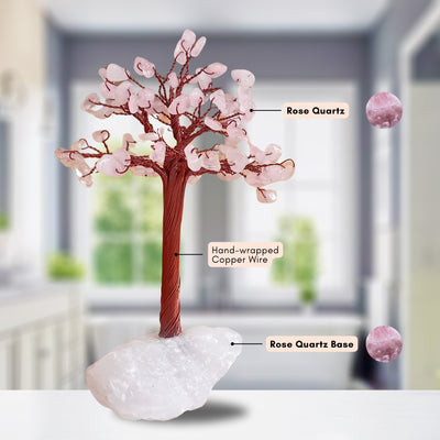 Unconditional Love & Healing - Rose Quartz Tree