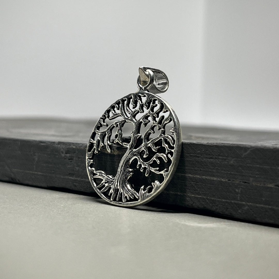 TREE OF LIFE CIRCLE 925 silver pendant-spiritual nourishment, wisdom, and healing