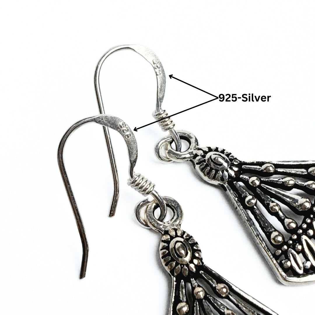 TRIBAL 925 Silver Earrings-Strength, authenticity,connection