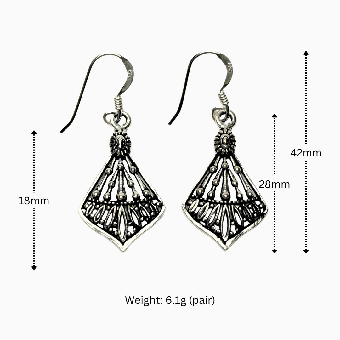 TRIBAL 925 Silver Earrings-Strength, authenticity,connection