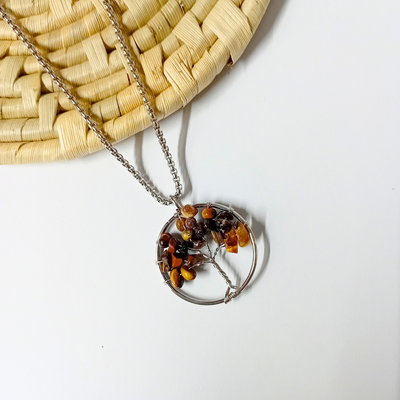 Tree of Life Pendant - Tiger Eye Pendant