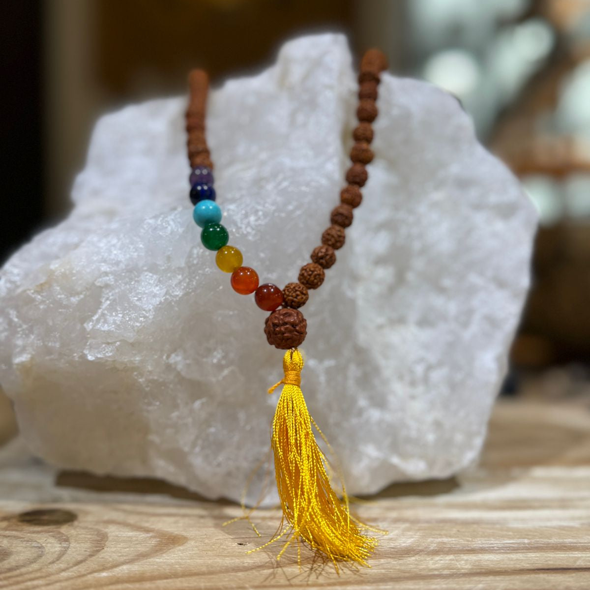 108 Rudra Chakra Mala - Sacred Rudraksha. Balanced Chakras. Infinite blessings.