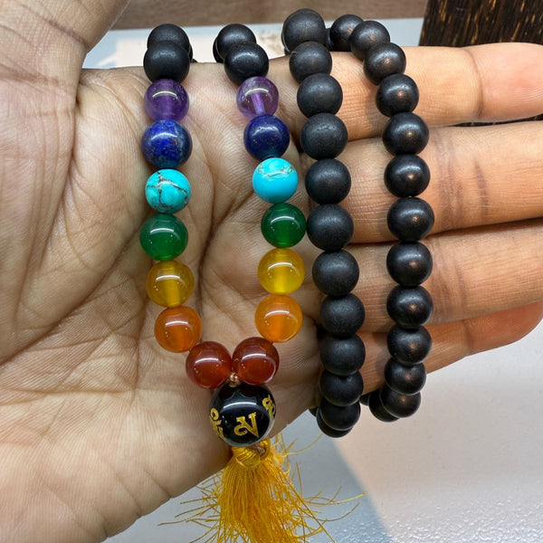 Karungali double Chakra Shield 108 Mala - Count your blessings. Balance your life.