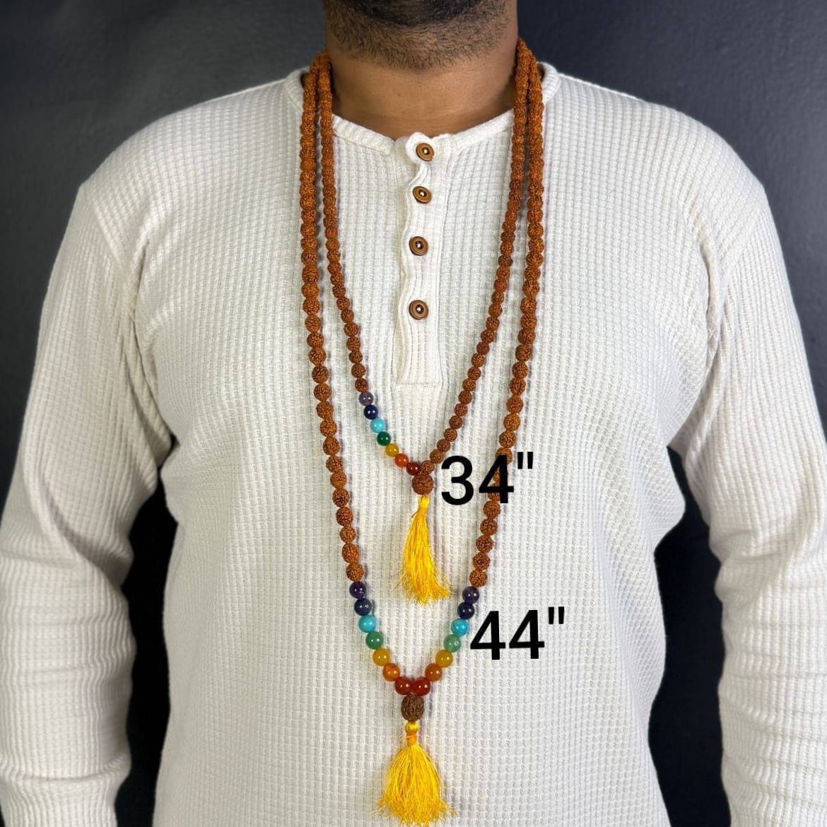 108 Rudra Chakra Mala - Sacred Rudraksha. Balanced Chakras. Infinite blessings.