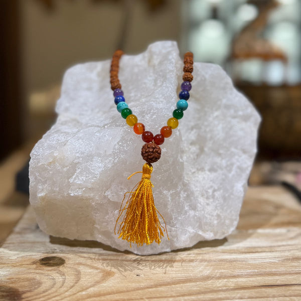 108 Rudra Double Chakra Mala - Balance, protection, and divine connection.