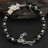 Exclusive Targaryen Black Onyx Silver Bracelet