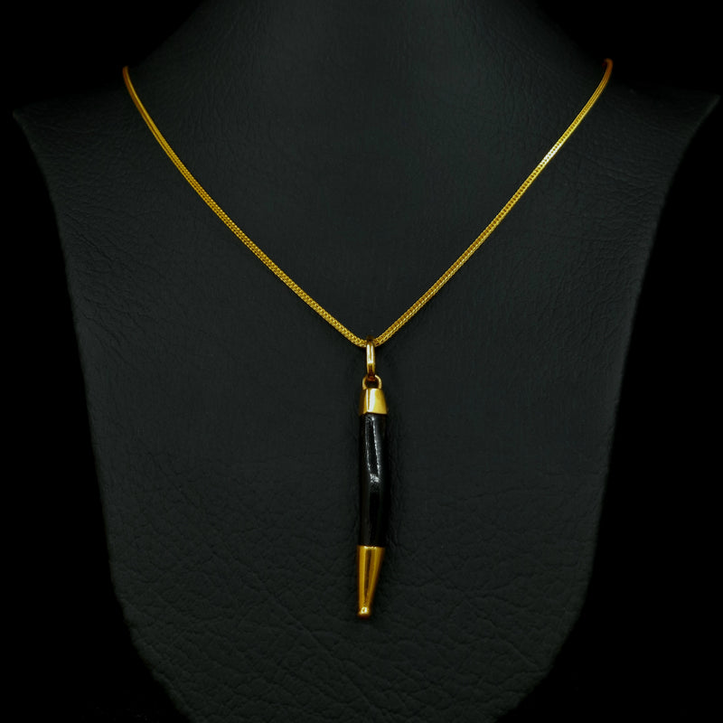 Black Coral Gold Plated Pendant Necklace (Original Silver)- Success, Positivity, Happiness