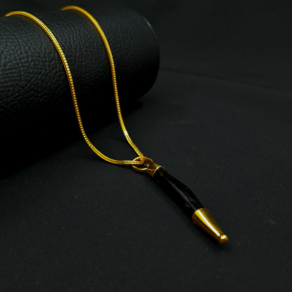 Black Coral Gold Plated Pendant Necklace (Original Silver)- Success, Positivity, Happiness