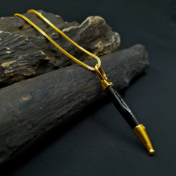 Black Coral Gold Plated Pendant Necklace (Original Silver)- Success, Positivity, Happiness