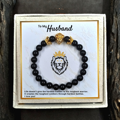 To My Husband- Lion Face Bracelet