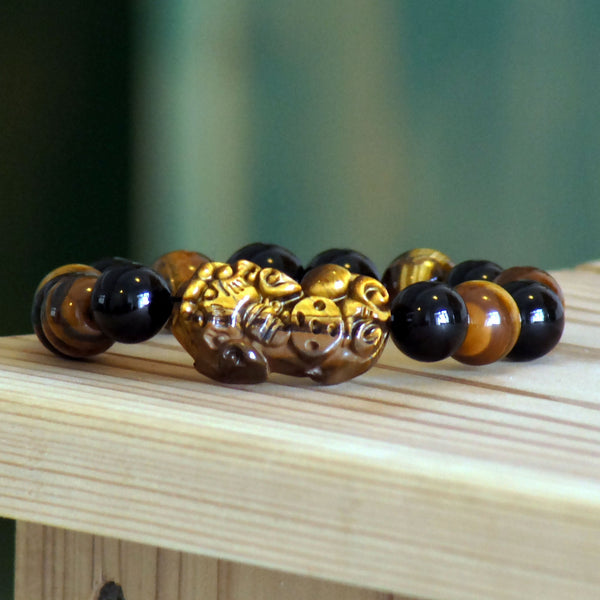 Brave Troops Golden Black & Brown Lucky Bracelet