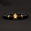 Black Onyx Lion Face Bracelet-PROTECTION, ACHIEVEMENT, COURAGE