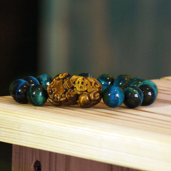Brave Troops Ocean Blue Tiger Eye Lucky Bracelet