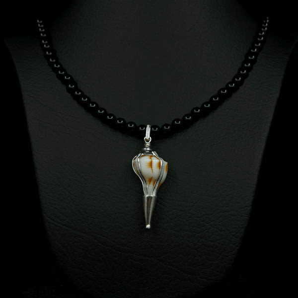 Black Onyx Sankha Mala