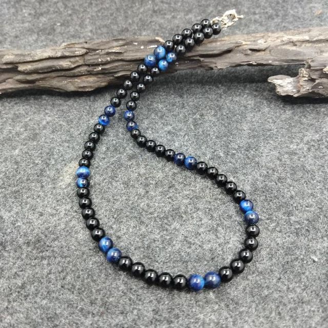 Survive in Hard Times - Black Onyx Tiger Eye Stone Mala