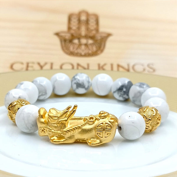 Feng Shui Howlite Wealth Bracelet
