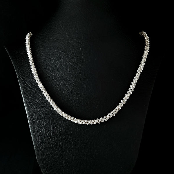 Coconut Flower Silver Necklace