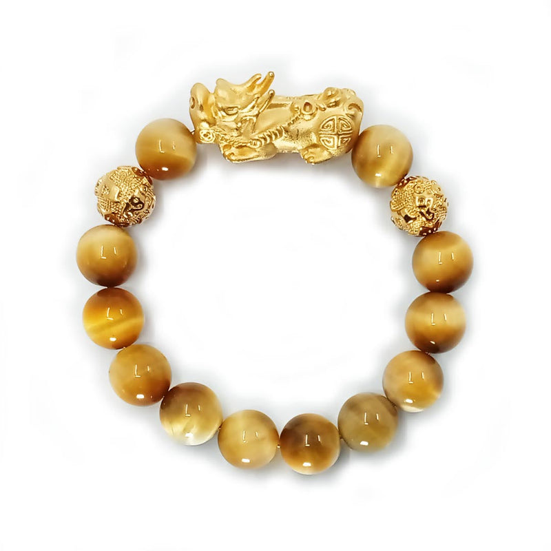 Feng Shui Golden Tiger Eye Wealth Bracelet